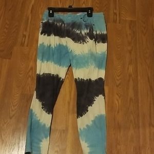 Blue and White Tie Dye Pants